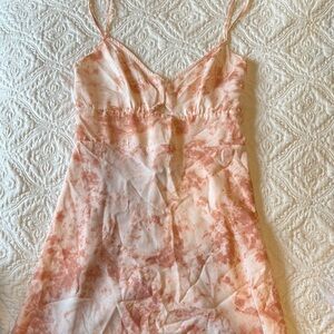 NWT Pink Tie-Dye Slip Mini Dress
